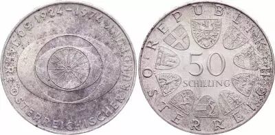 Austria 50 Schilling - Broadcasting - 1974 - Silver