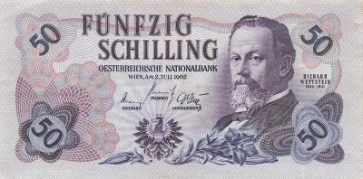 Austria 50 Schilling - Richard Wettstein - 1962 - P.137
