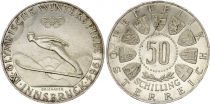 Austria 50 shilling , Saut de ski, jeux olympiques d\'hiver 1964
