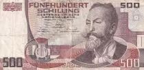 Austria 500 Schilling - Otto Wagner - 1985 - Serial B - P.151