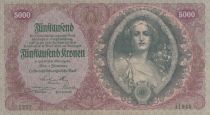 Austria 5000 Kronen - Young woman - 1922 - P.79