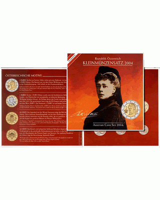 Austria EURO Coin Set - 1 Cent to 2 Euros - 2004 - Bertha von Suttner