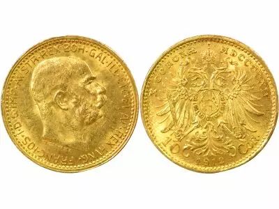 Austria Francis Joseph I - 10 Gold Corona, Restrike - 1912 Vienna