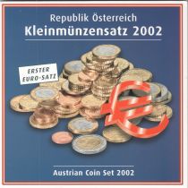 Austria Proof set 8 coins in euros - 2002