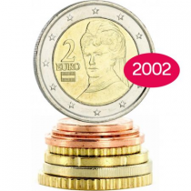 Austria Série Euros AUTRICHE 2002 - 8 monnaies
