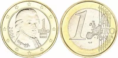 Autriche 1 Euro - Mozart - 2006