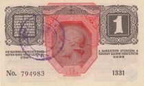 Autriche 1 Krone 1916 -  Têtes de femmes - Surcharge violette
