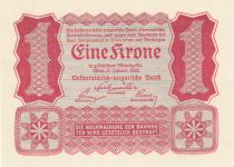 Autriche 1 Krone Rouge uniface - 1922