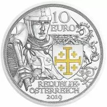 Autriche 10 Euro - Aventure et Godefroy de Bouillon - S&eacute;rie Chevalier - Argent BE - 2019