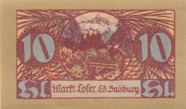Autriche 10 Heller 1921 - Armoiries, montagne - Ville de Lofer, notgeld 1er type