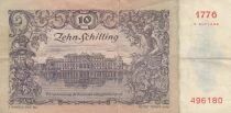 Autriche 10 Shilling - Cavalier devant la Hofburg - Palais du Belv&eacute;d&egrave;re - 02-01-1950