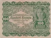 Autriche 100 Kronen - Femme - 1922 - P.77