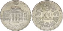Autriche 100 schilling, 200 e Anniversaire du Burgtheater  - 1976