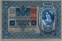 Autriche 1000 Kronen Femme, surcharge Deustschosterreich - 1902 (1919)