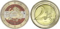 Autriche 2 Euros - 10 ans de l\'introduction de l\'euro - Colorisée - 2012