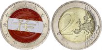 Autriche 2 Euros - 10 ans UEM - Colorisée - 2009 - Bimétallique