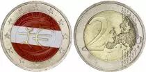 Autriche 2 Euros - 10 ans UEM - Colorisée - 2009 - Bimétallique