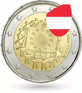 Autriche 2 Euros Comm�mo. Autriche 2015 - 30 ans du drapeau europ�en