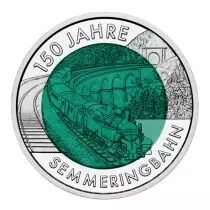 Autriche 25 Euros Niobium - 150 ans du Train Alpin - 2004