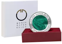 Autriche 25 Euros Niobium - 150 ans du Train Alpin - 2004