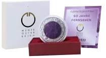 Autriche 25 Euros Niobium AUTRICHE 2005 - 50 ans de la T&eacute;l&eacute;vision