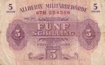 Autriche 5 Schilling - Autorit&eacute;s militaires alli&eacute;es - 1944 - S&eacute;rie 67H - P.105