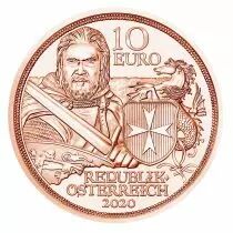 Autriche AUTRICHE 2020 - Les Chevaliers de Saint-Jean - Force morale - S&eacute;rie Chevalier 10 Euros Cuivre