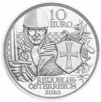 Autriche AUTRICHE 2020 - Les templiers - Courage - Série Chevalier 10 Euros Argent