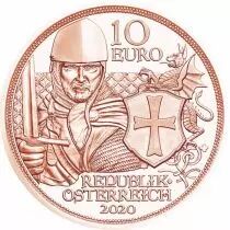 Autriche AUTRICHE 2020 - Les Templiers - Courage - S&eacute;rie Chevalier 10 Euros Cuivre