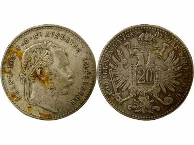 Autriche Fran�ois Joseph I - 20 Kreuzer - 1869