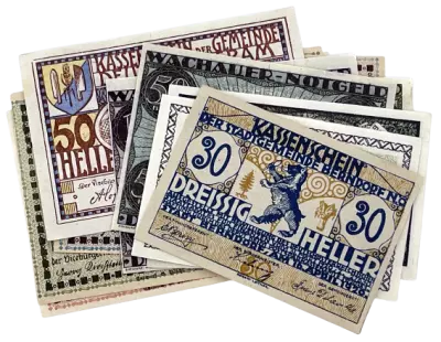 Autriche Lot de 10 ex NOTGELD \ au hasard\ 