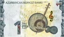 Azerbaiy�n 1 Manat - Music Instruments, Map - 2020 - UNC