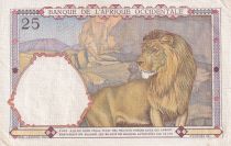 B A O 25 Francs - Homme et cheval, Lion - Chiffres rouges - 1942 - Série V.2435 - TTB+ - P.27
