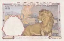B A O 25 Francs  Touareg, Lion - Chiffres rouges - 01-10-1942 - S&eacute;rie V.3591