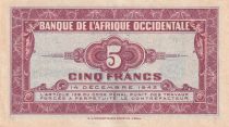 B A O 5 Francs - Africaine - 1942 - Lettre P - P.28a