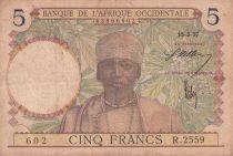 B A O 5 Francs - Caféier - Tisseran - 15/03/1937 - Série R.2559 - TB - P.21