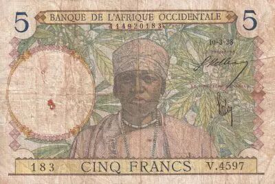 B A O 5 Francs - Caf�ier - Tisseran
