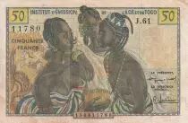 B A O 50 Francs - AOF et Togo - Femmes africaines - 1956 - S&eacute;rie J.61 - TTB - P.45