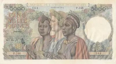 B A O 5000 Francs France et femmes africaines - 1950 S�rie P.248