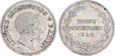 Baden 3 Kreuzer  Friedrich I,  Arms - 1805