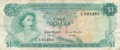 Bahamas 1 Dollar - Elizabeth II - 1968 - P.27