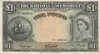Bahamas 1 Pound - Elizabeth II - ND (1953) - P.15a