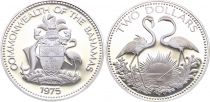 Bahamas 2 Dollars - Flamands roses - 1975 - Argent - Frappe BE