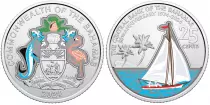 Bahamas 25 Cents 50 Years Central Bank of the Bahamas - 2024 - Colored