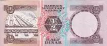 Bahreïn 1/2 Dinar - Armoiries - Usine - ND (1973) - P.7