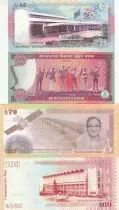 Bangladesch Set of 4 commemoratives banknotes from 2011 to 2018
