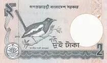 Bangladesh 2 Taka Monument - Magpie-robin