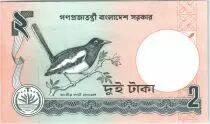 Bangladesh 2 Taka Monumento - Shama oriental - 1988