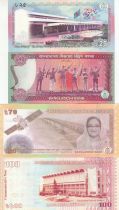 Bangladesh Set of 4 commemoratives banknotes from 2011 to 2018