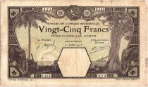 Banque de l´Afrique Occidentale 25 Francs Grand-Bassam - Eléphant - 1923